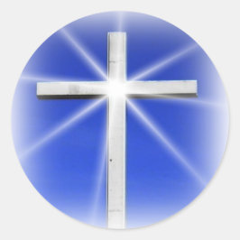 Gott gesegnet runder aufkleber