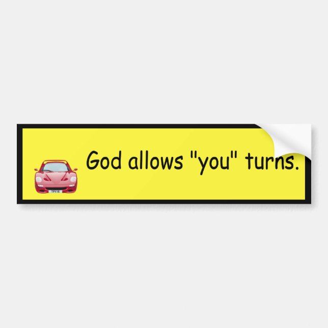 Gott gesteht "Ihnen" Drehungen zu Autoaufkleber (Vorne)