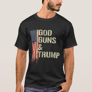 Gott Gewehre und Trump I 2. Änderung Trump-Flagge T-Shirt