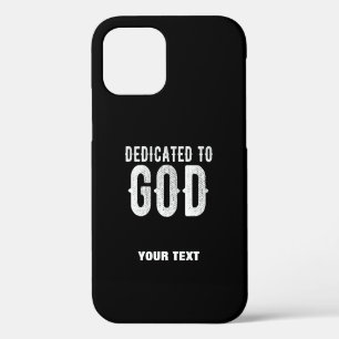 GOTT GEWIDMET KÜHL INDIVIDUALISIERBAR WEISSER TEXT iPhone 12 PRO HÜLLE