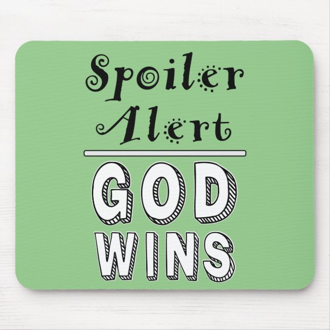 Gott gewinnt Maus Pad Mousepad (Vorne)