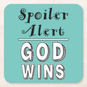 Gott gewinnt quadratischer Papieruntersetzer Rechteckiger Pappuntersetzer