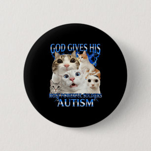 Gott gibt den stärksten Soldaten Autismus-Bewussts Button