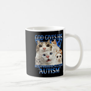 Gott gibt den stärksten Soldaten Autismus-Bewussts Kaffeetasse