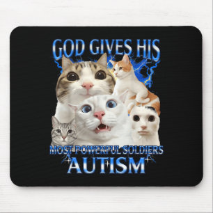 Gott gibt den stärksten Soldaten Autismus-Bewussts Mousepad