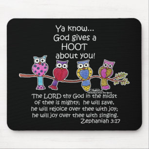 Gott gibt ein Hoot Owls Mousepad