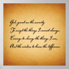 Gott gibt mir die Gelassenheit Poster