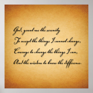 Gott gibt mir die Gelassenheit Poster