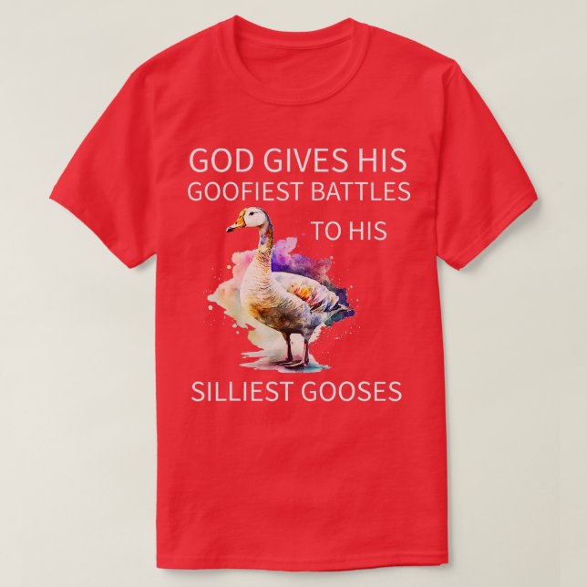 Gott gibt seine goofisten Kämpfe seinem silbersten T-Shirt (Design vorne)