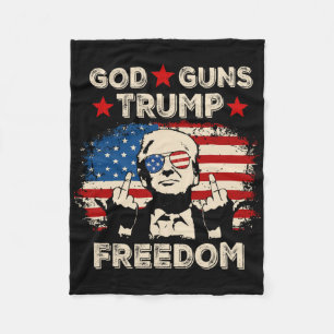 Gott gibt Trump Freedom Republikanischer Konservat Fleecedecke