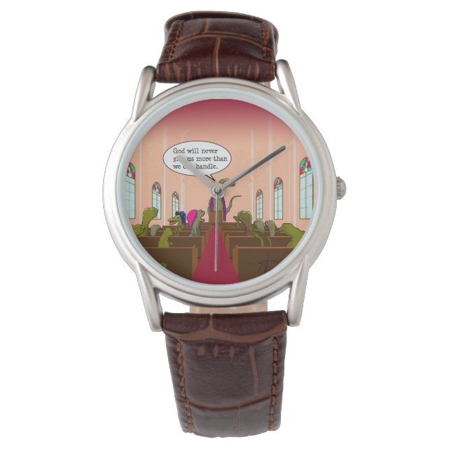 Gott gibt uns nie mehr, als wir bewältigen können armbanduhr (Vorderseite)