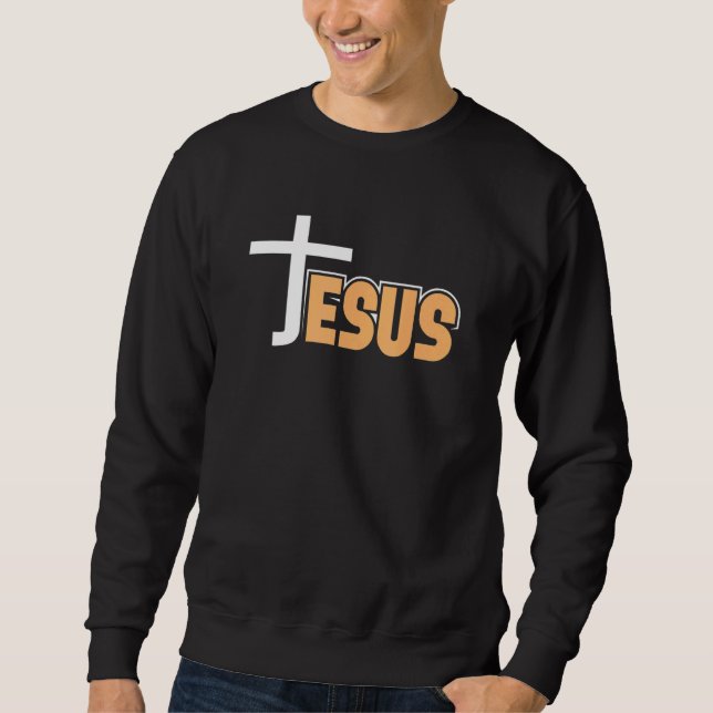 Gott glaubt Pastor Bibel Glaube Religion bestätigt Sweatshirt (Vorderseite)