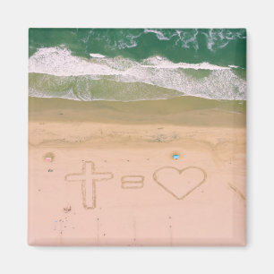 Gott gleicht LIEBE, Jesus ist Liebe, Strandkreuz Magnet