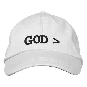 GOTT > Gott ist größer als....Alles Hut. Bestickte Baseballkappe