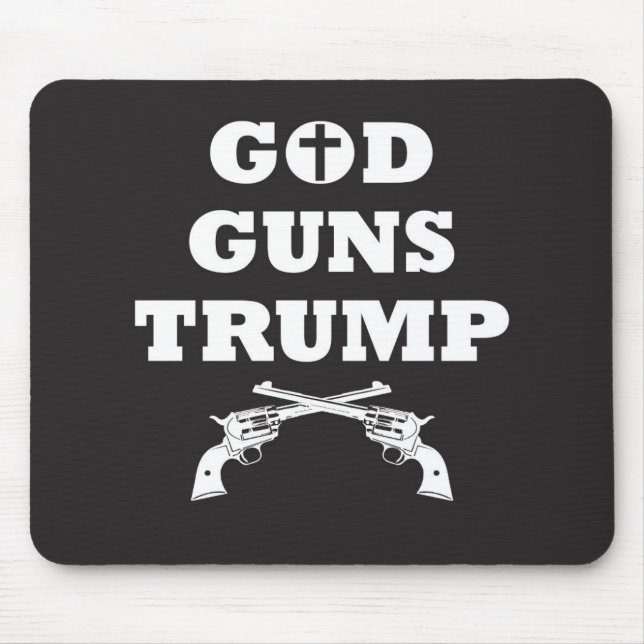GOTT GUNS & TRUMP! Recht auf Waffenbesitz Mousepad (Vorne)