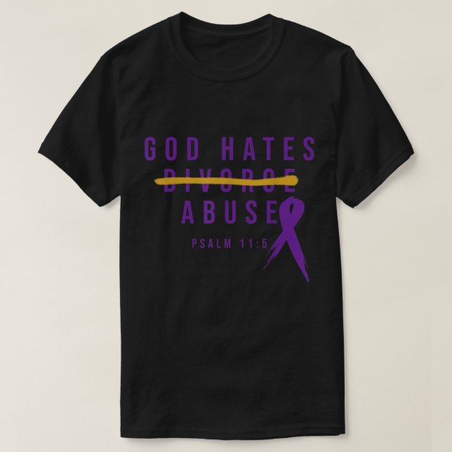 Gott hasst Missbrauch T-Shirt (Design vorne)