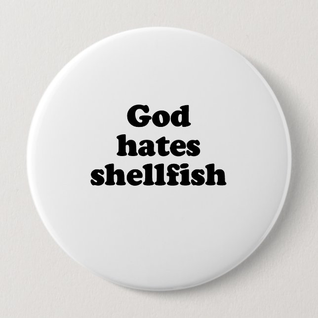Gott hasst Muscheln .pnng Button (Vorderseite)