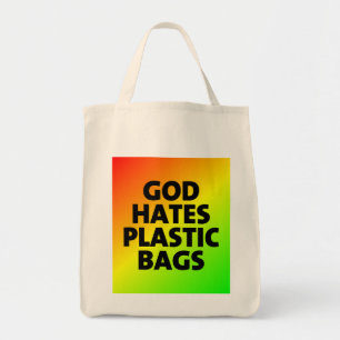 Gott hasst Plastiktaschen Tragetasche
