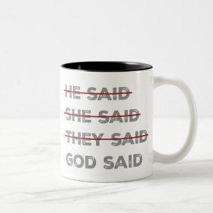 Gott hat das letzte Wort Zweifarbige Tasse