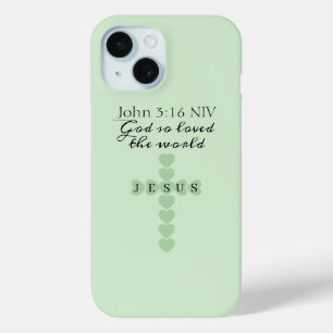 Gott hat die Welt so sehr geliebt, grünes Herz Kre Case-Mate iPhone Hülle