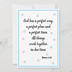 Gott hat einen perfekten Weg Roman 8:28 Card Feiertagskarte