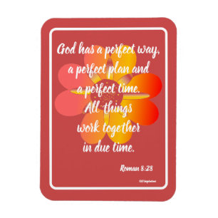 Gott hat einen perfekten Weg Roman 8:28 Card Magnet