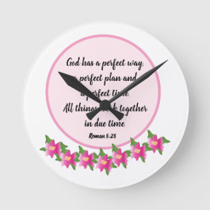 Gott hat einen perfekten Weg Roman 8:28 Wall Uhr