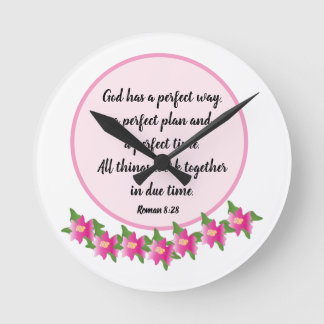 Gott hat einen perfekten Weg Roman 8:28 Wall Uhr
