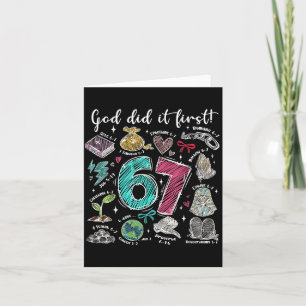 Gott hat es zuerst gemacht Christliches 6 7 Meme f Karte