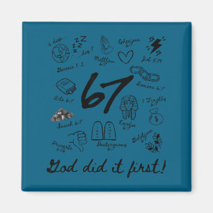 Gott hat es zuerst getan 6 7 Bibelvers christliche Magnet
