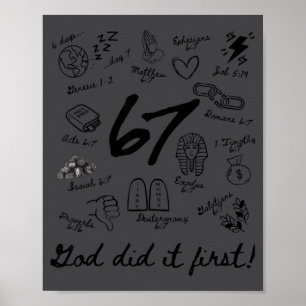 Gott hat es zuerst getan 6 7 Bibelvers christliche Poster