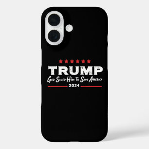 Gott hat ihn gerettet, um Amerika zu retten Trump  iPhone 16 Hülle