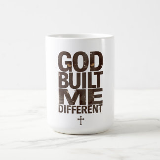 Gott hat mich anders gemacht T-Shirt, Christliche Kaffeetasse