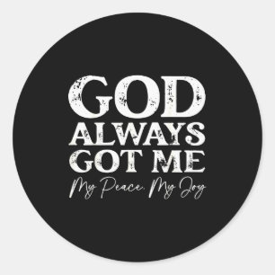 Gott hat mich immer Christlicher Glaube Inspiriere Runder Aufkleber