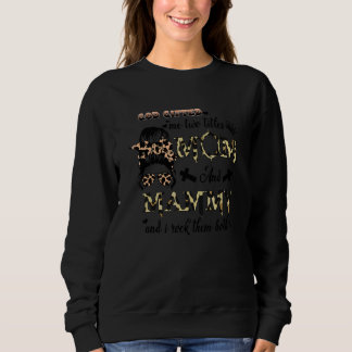 Gott hat mir zwei Titel Mama und Mammy Messy Bun L Sweatshirt