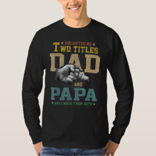 Gott hat mir zwei Titel Mama und Papa Vintag T-Shirt