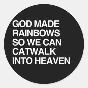 GOTT HAT REGENBÖGEN ERSTELLT, DAMIT WIR ÜBER DEN C RUNDER AUFKLEBER