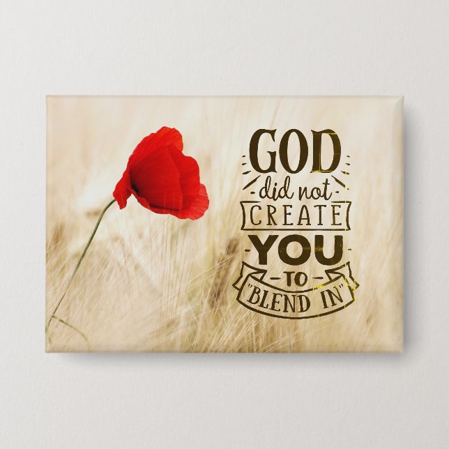 Gott hat Sie nicht zu einem Christlichen Zitat zus Button (Vorderseite)