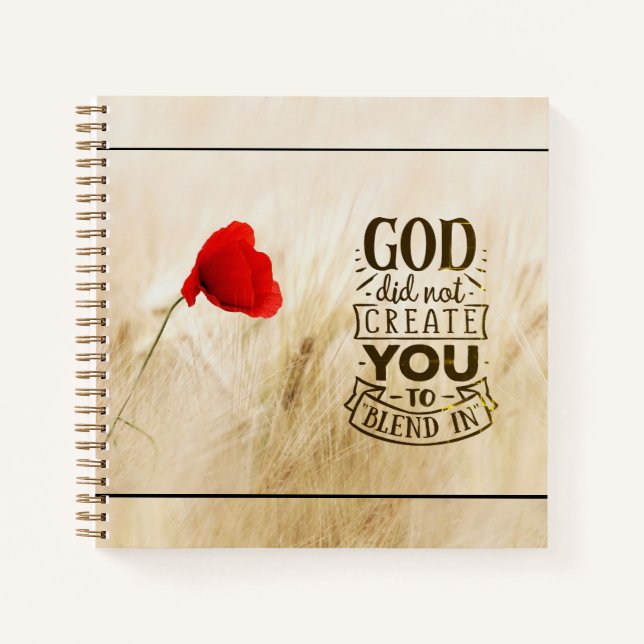 Gott hat Sie nicht zu einem Christlichen Zitat zus Notizbuch (Vorderseite)