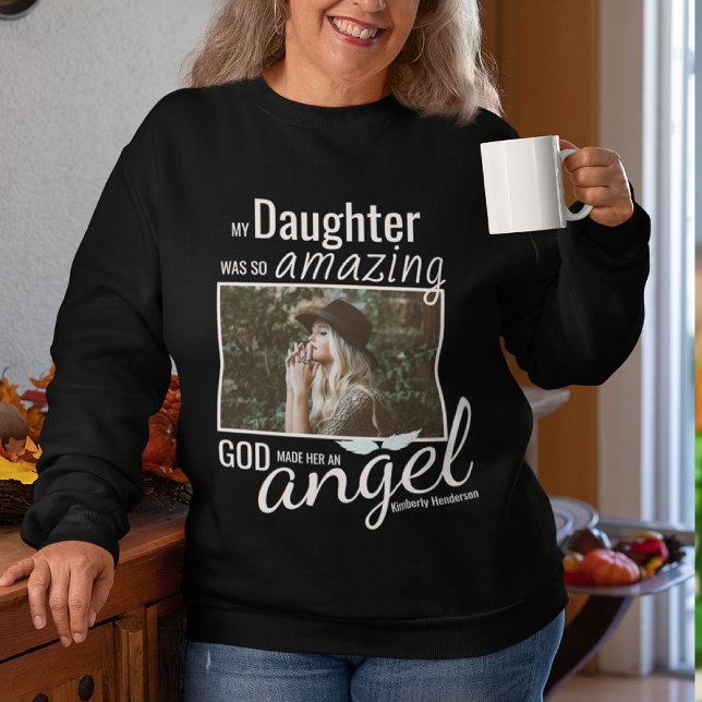Gott hat sie zu einem Engel gemacht | Foto Beerdig Sweatshirt (Von Creator hochgeladen)