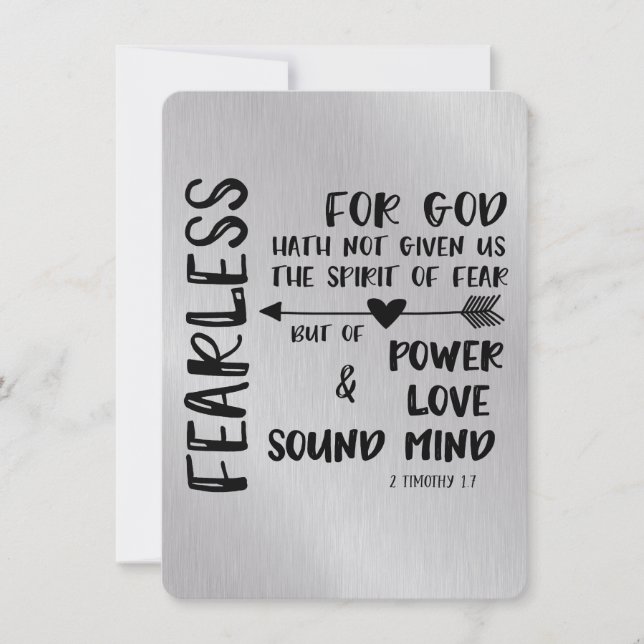 Gott hat uns keinen Geist der Furcht-Schrift gegeb (Vorderseite)