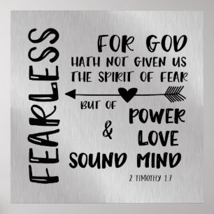 Gott hat uns nicht den Geist der Furcht-Schrift ge Poster