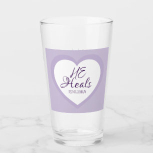 Gott heilt die Gebrochenen Herzigen Helllila Komfo Glas