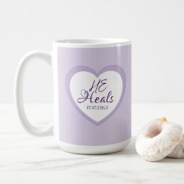 Gott heilt die Gebrochenen Herzigen Helllila Trost Kaffeetasse