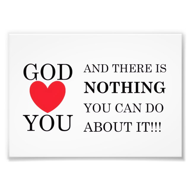 Gott Herz Sie Fotodruck (Vorne)