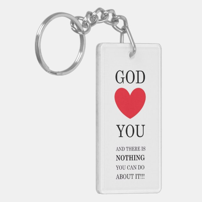 Gott Herz Sie Schlüsselanhänger (Vorderseite links)