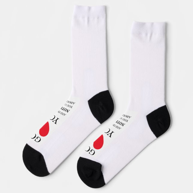 Gott Herz Sie Socken (Linkes Detail)