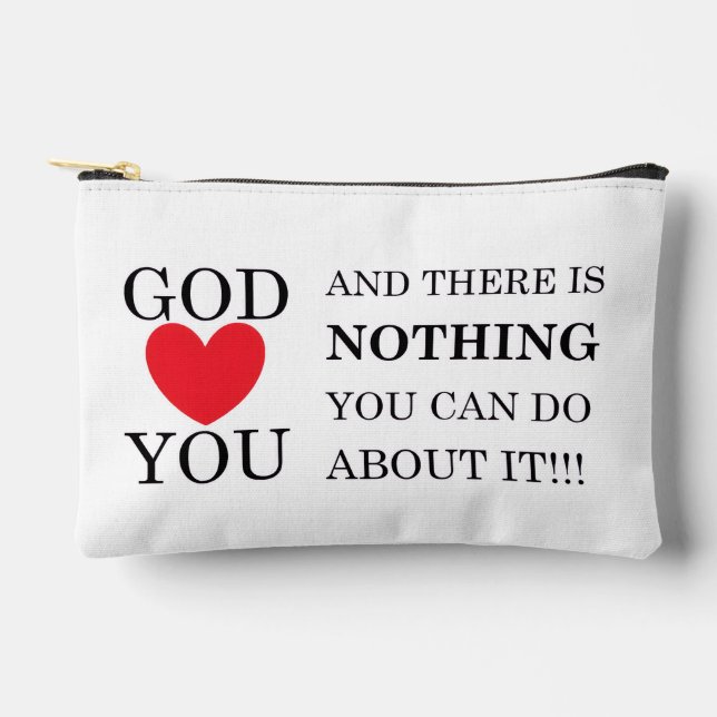 Gott Herz Sie Zubehörtasche (Vorderseite)