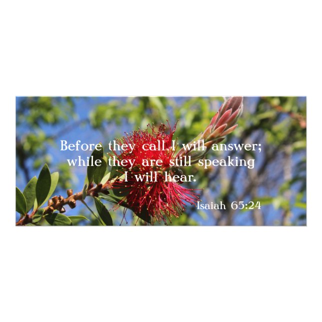 Gott hört die Bibelverse-Rackkarte Werbekarte (Vorne)