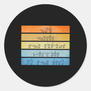 Gott hört Gebete Gehörtes Bewusstsein Vintag Sign  Runder Aufkleber